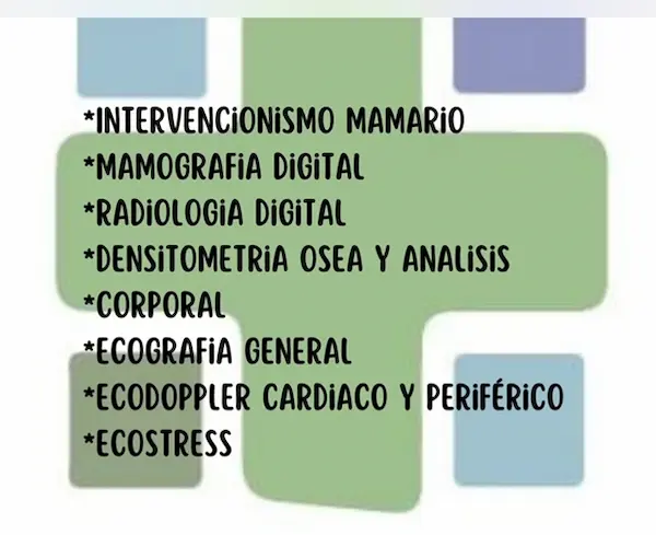 banner con lista de estudios médicos